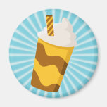 Milkshake del caramelo imán de nevera