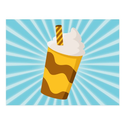 Milkshake del caramelo tarjeta postal