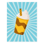 Milkshake del caramelo tarjetas postales