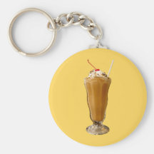 Milkshake del chocolate llavero personalizado
