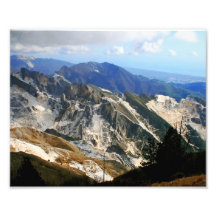 Minas de mármol blancas, Carrara - Italia Impresión Fotográfica
