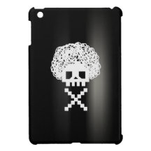 Mini caso del Afro del pixel del cráneo del iPad o