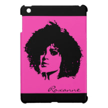 Mini caso del ipad afro negro rosado adaptable de 