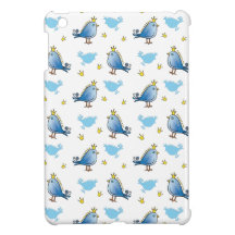 Mini caso del pájaro del iPad azul del modelo