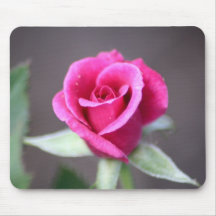mini color de rosa rosado oscuro alfombrillas de raton