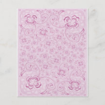 Mini rosa en colores pastel de papel de doble cara flyer personalizado