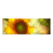 Mini tarjeta adaptable del girasol tarjeta de visita