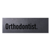 Mini tarjeta de visita de carbón del Orthodontist 