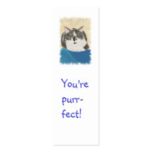 Mini tarjetas de la señal, gato del smoking plantilla de tarjeta de visita
