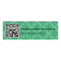 Mini tarjetas de visita del CÓDIGO esmeralda del d