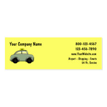 Mini tarjetas de visita del taxi