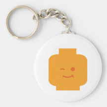 Minifig que guiña la cabeza cerca modifica mi Mini Llaveros
