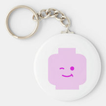 Minifig que guiña la cabeza cerca modifica mi Mini Llaveros Personalizados