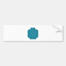 Minifig que guiña la cabeza cerca modifica mi Mini Etiqueta De Parachoque