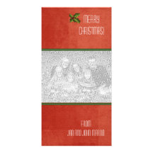 Minimalist moderno de las Felices Navidad Tarjeta Fotografica