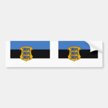 Ministro de Defensa de Estonia, bandera de Estonia Pegatina De Parachoque