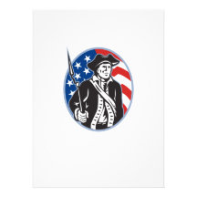Minuteman americano del patriota con el rifle de l anuncios  