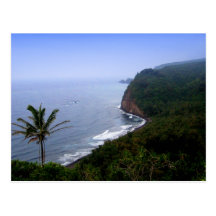 Mirada de Pulolu hacia fuera, postales de Hawaii, 