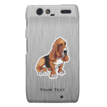 Mirada del metal; Basset Hound Droid RAZR Fundas