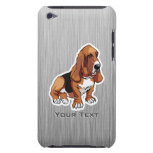 Mirada del metal; Basset Hound iPod Case-Mate Fundas