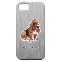 Mirada del metal; Basset Hound iPhone 5 Case-Mate Coberturas