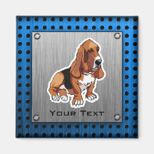 Mirada del metal; Basset Hound Imán De Frigorifico