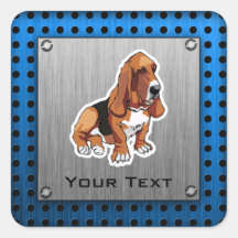 Mirada del metal; Basset Hound Pegatinas