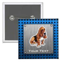 Mirada del metal; Basset Hound Pins