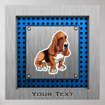 Mirada del metal; Basset Hound Poster
