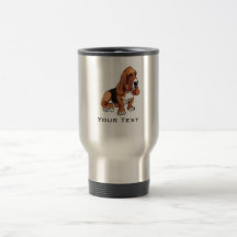 Mirada del metal; Basset Hound Tazas De Café