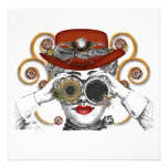 mirada del tipo steampunked del steampunk comunicados personales 