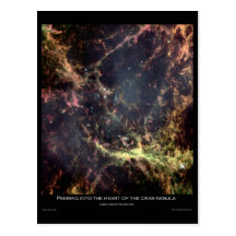 Mirada en el corazón de la nebulosa de cangrejo postales