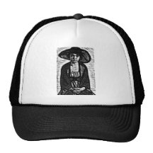 Mirada fija del cuervo gorros bordados