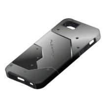 Mirada-Monograma de aluminio cepillado gris oscuro iPhone 5 Case-Mate Protectores