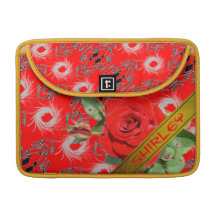 Mirada oriental y con monograma subió funda para macbook pro