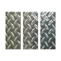 Mirada texturizada Checkerplate del metal Lona Envuelta Para Galerias