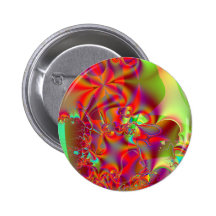 Mirador I · Arte del fractal · Rojo y verde Pins