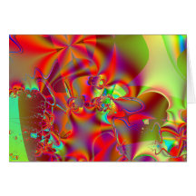 Mirador I · Arte del fractal · Rojo y verde Felicitación