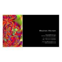 Mirador I · Arte del fractal · Rojo y verde Tarjetas De Visita