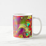 Mirador I · Arte del fractal · Rojo y verde Taza De Café
