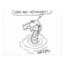 ¡'Mire, mA!  Ningunas manos!" (serpiente con los p Tarjeta Postal