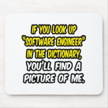 Mire para arriba a la Software Engineer en diccion Tapetes De Raton