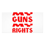 Mis armas las mis derechas tarjeta fotografica personalizada