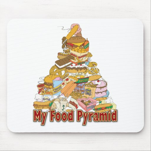 Mis bocados de Junk Food del ~ de la pirámide de a Alfombrilla De Ratón