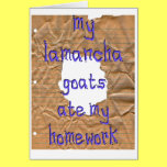 Mis cabras de LaMancha comieron mi preparación tarjetas