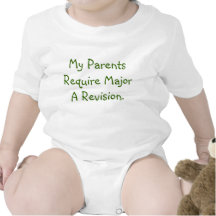 Mis padres requieren una revisión importante trajes de bebé