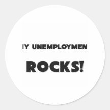 ¡MIS ROCAS del desempleo! Pegatina Redonda