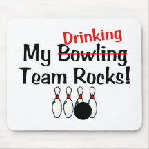 Mis rocas del equipo de los bolos (consumición) tapetes de raton