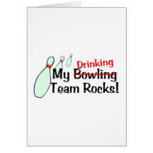Mis rocas del equipo de los bolos tarjeta