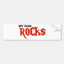 Mis rocas del papá etiqueta de parachoque